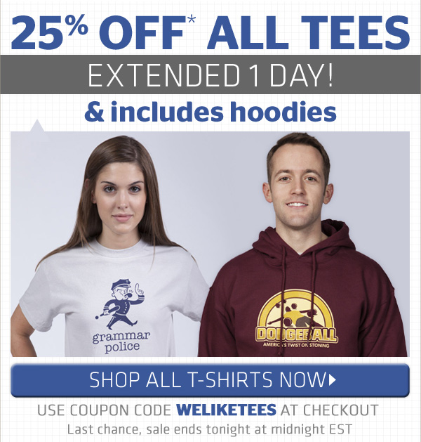 mental_floss 20 percent off tees and hoodies