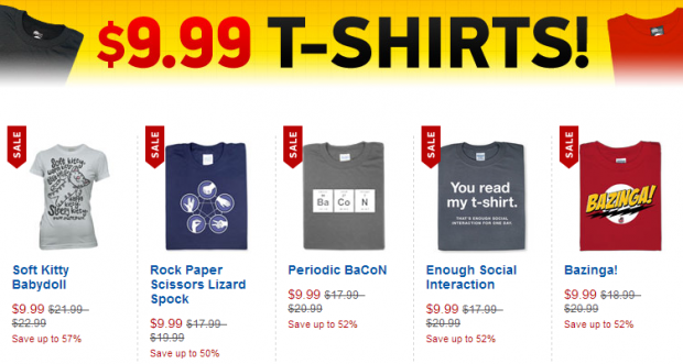 ThinkGeek -- TShirt Deals