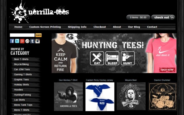 Guerrilla Tees Website